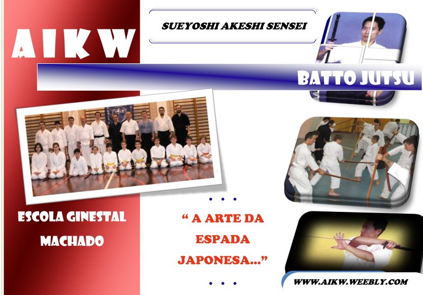 Cartaz de Batto Jutsu AIKW com Sueyoshi Akeshi Sensei