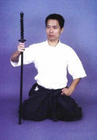 Sueyoshi Akeshi Sensei with a Japanese sword